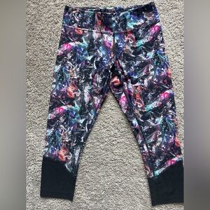 Lole Chelsea Capri Colorful Yoga Pant Size Medium